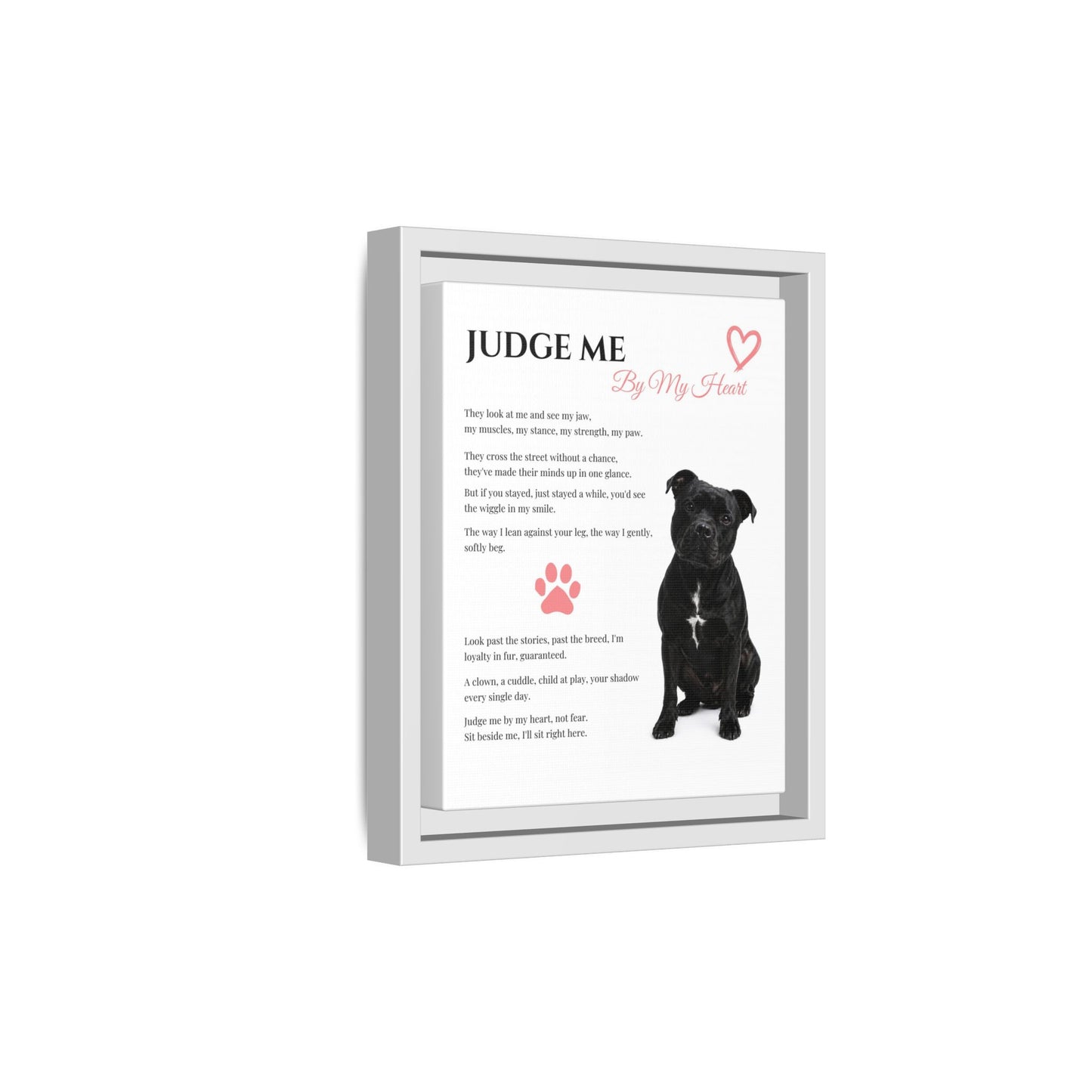 Judge Me By My Heart - Premium Framed Wall Art