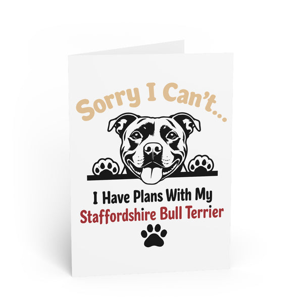 My Staffordshire Bull Terrier — Greeting Card